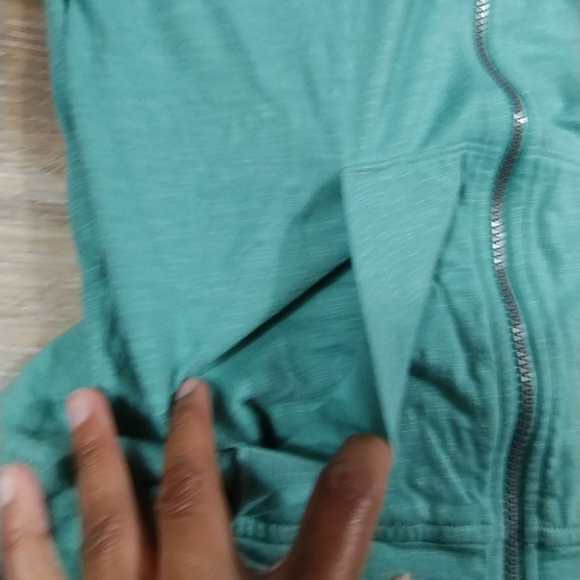 Old Navy/1994 Mint Green Zip Front Hoodie Sweater L (10-12) - Picture 13 of 16